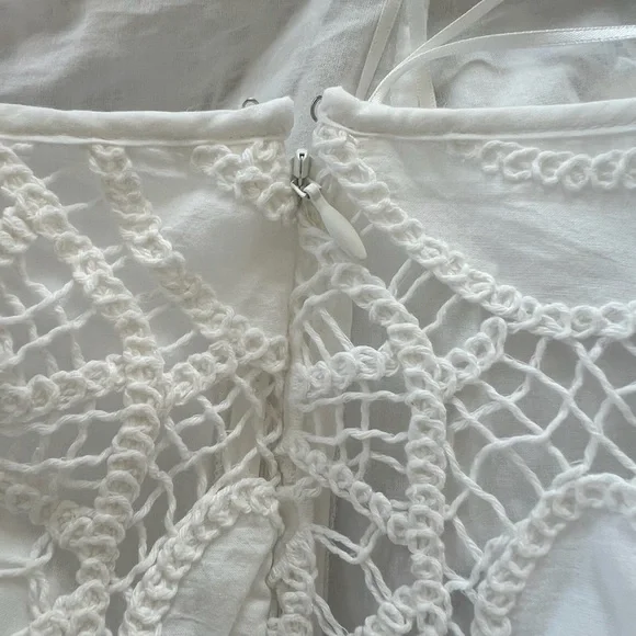 NWT Cult Gaia Cove Cup Up Crochet Pants in White - Picture 5 of 9